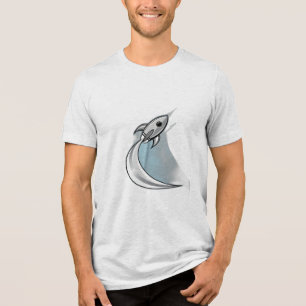 Een raketlancering Tri-Blend shirt