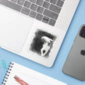 Een rare hoek sticker (Laptop met iPhone)