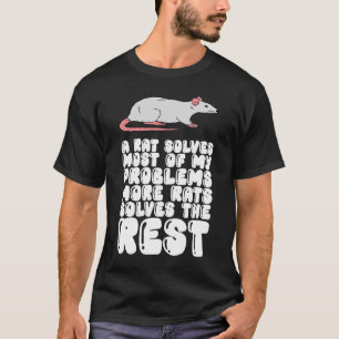 Een rat lost de meeste van mijn problemen op meer t-shirt