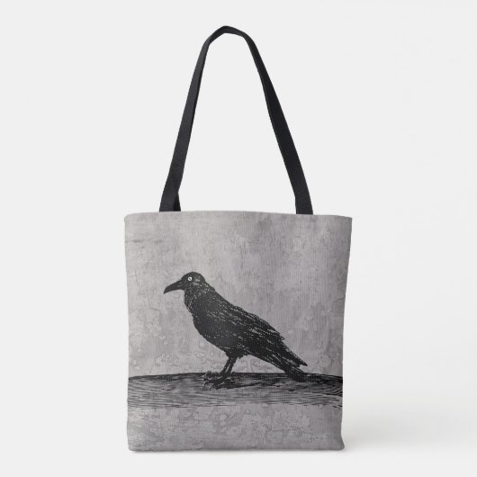 Een Raven Canvas tas (Achterkant)