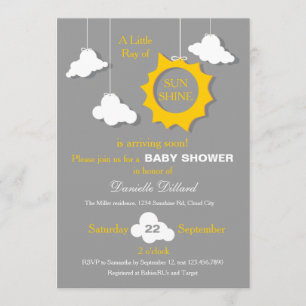 Een Ray Sunshine Baby shower Invitation Kaart