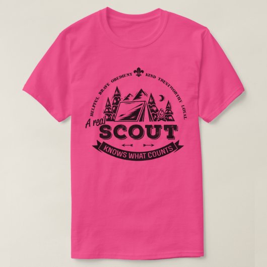 EEN REAL SCOUT WEET WELKE TEKSTEN T-SHIRT (Design voorkant)