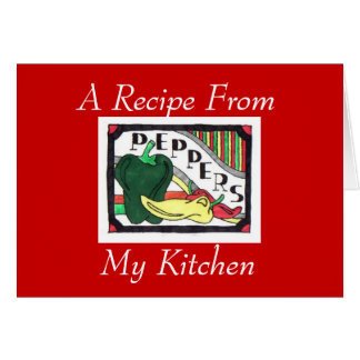 Een recept uit mijn keuken..notiecard