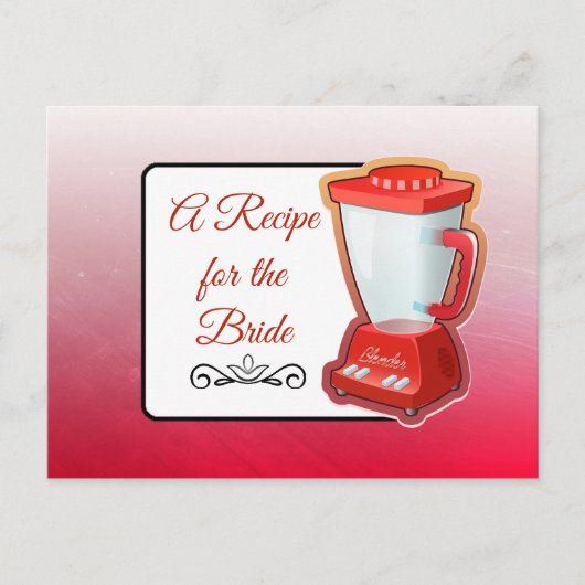 Een recept voor de bruidbruidenkaart briefkaart (Voorkant)