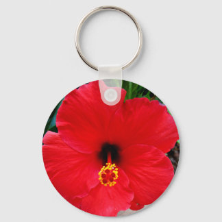 Een Red Hibiscus Flower Sleutelhanger