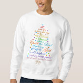 Een redder is geboren Luke 2-11 Shirten met kerstb Trui (Voorkant)