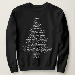 Een redder is geboren Luke 2-11 Shirten met kerstb Trui