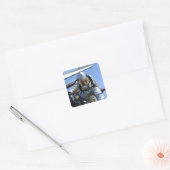 Een reddingsboor wordt uitgevoerd in de cockpit vierkante sticker (Envelop)