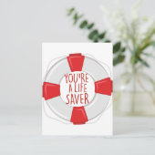 Een reddingsspaarder briefkaart (Staand voorkant)