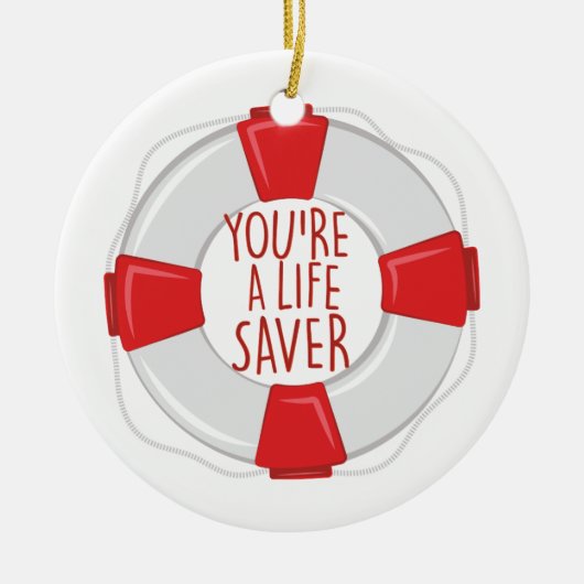 Een reddingsspaarder keramisch ornament (Voorkant)