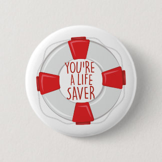 Een reddingsspaarder ronde button 5,7 cm