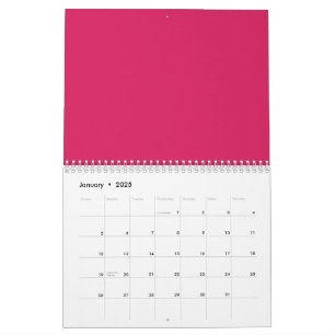 Een reeks rode en roze bloemen met weelderige groe kalender