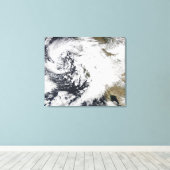 Een reeks sterke stormen met felle winden 2 canvas afdruk (Insitu (Houten vloer))