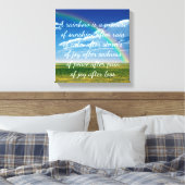 Een regenboog is een belofte canvas afdruk (Insitu (Slaapkamer))