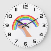 Een regenboog tekenen grote klok (Voorkant)