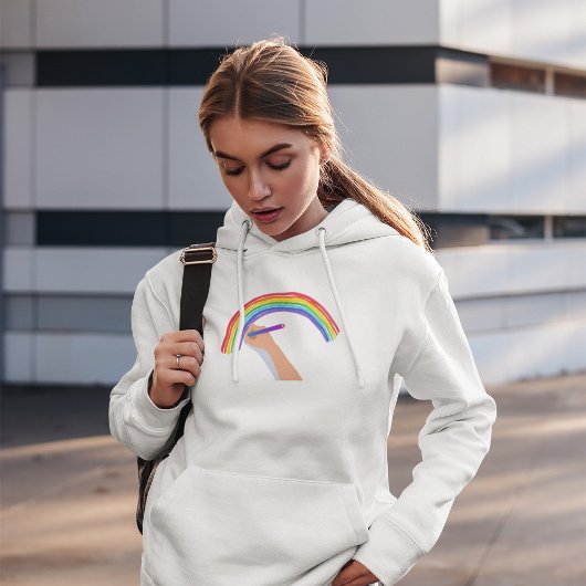 Een regenboog tekenen hoodie