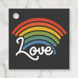 Een regenboog van liefde bedankjes labels