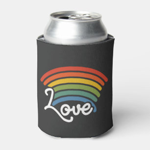Een regenboog van liefde blikjeskoeler