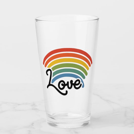 Een regenboog van liefde glas (Voorkant)