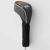 Een regenboog van liefde golfheadcover (Schuin)
