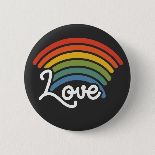 Een regenboog van liefde ronde button 5,7 cm (Voorkant)