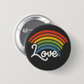 Een regenboog van liefde ronde button 5,7 cm (Voorkant /achterkant)