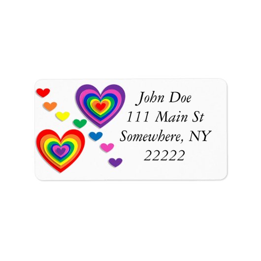 Een regenboog voor mijn Valentijn Etiket (Voorkant)