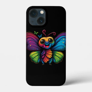 Een regenboogkleurige vlinder iPhone 13 mini hoesje