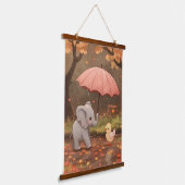 Een regendruppel van vriendelijkheid hangend wandkleed (Gebogen)