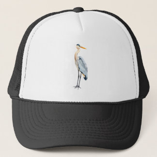 Een reiger die rechtop staat trucker pet