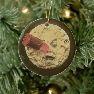 een reis naar de film Moon Silent Keramisch Ornament