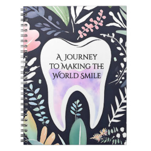 Een reis naar de glimlach: Boho Floral Dental Stud Notitieboek