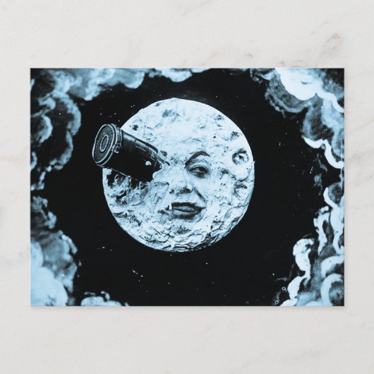 Een reis naar de maan briefkaart (Voorkant)