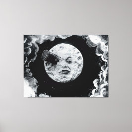 Een reis naar de maan canvas afdruk