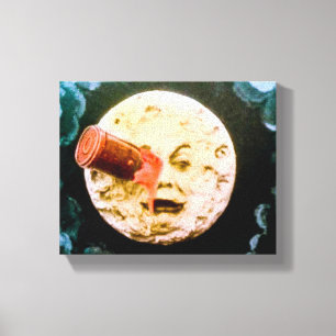 Een reis naar de maan canvas afdruk