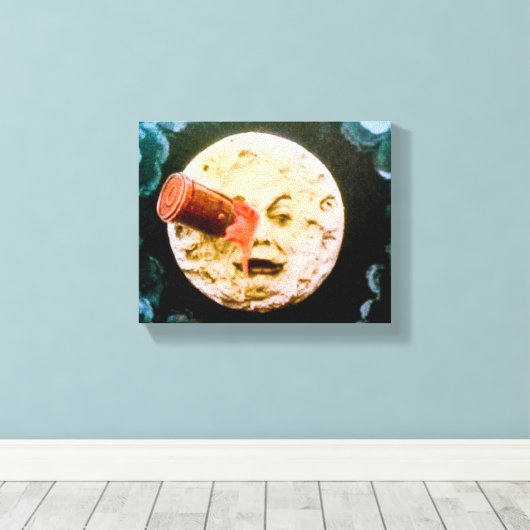 Een reis naar de maan canvas afdruk (Insitu (Houten vloer))