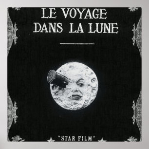 Een reis naar de maan of Le Voyage dans la Lune Re Folie Afdrukken
