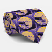Een reis naar de maan (Paarse Fizzy Fuzz) Stropdas (Opgerold)