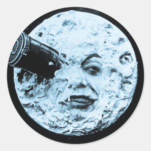 Een reis naar de maan ronde sticker