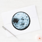 Een reis naar de maan ronde sticker (Envelop)
