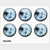 Een reis naar de maan ronde sticker (Vel)