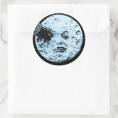 Een reis naar de maan ronde sticker (Tas)