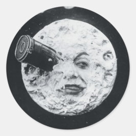 Een reis naar de maan ronde sticker