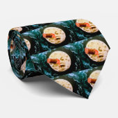 Een reis naar de maan stropdas (Opgerold)