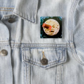 Een reis naar de maan vierkante button 5,1 cm (In situ)