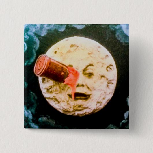 Een reis naar de maan vierkante button 5,1 cm (Voorkant)