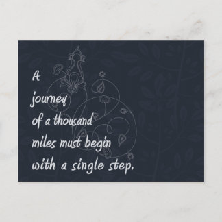 "Een reis..." Zen Proverb. Briefkaart