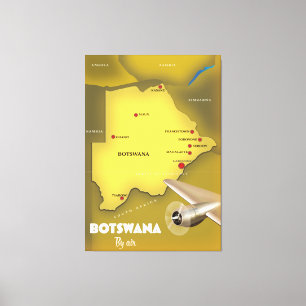 Een reisposter in Botswana. Canvas Afdruk