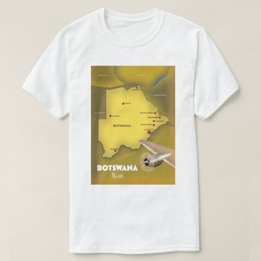 Een  reisposter in Botswana. T-shirt (Design voorkant)