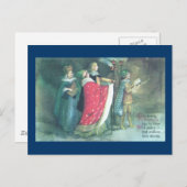 Een Renaissance processie Vintage Kerstmis Feestdagenkaart (Voorkant / Achterkant)